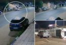 Vídeo – Carro tomba após atingir veículos estacionados na Avenida Rui Barbosa