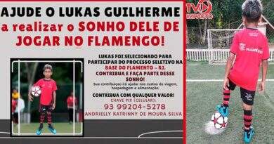 Atleta santareno faz campanha solidária para participar de teste no CT do Flamengo no RJ