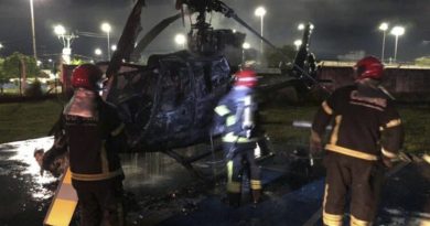 Em Manaus, criminosos ateiam fogo em helicóptero do Ibama