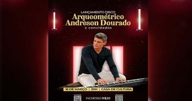 Casa da Cultura recebe o lançamento do disco “Arqueométrico Andreson Dourado” e convidados
