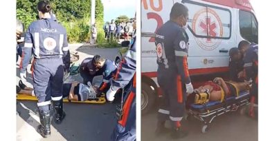 Acidente entre motos deixa duas pessoas feridas em Santarém