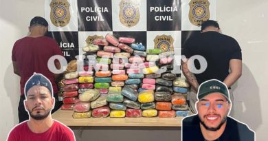 Polícia Civil prende dois suspeitos e apreende cerca de 100 tabletes de drogas no Porto do D.E.R