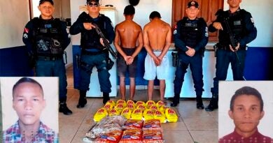Dupla é presa após invadir e furtar produtos alimentícios de estabelecimento em Curuai